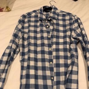 J Crew Mens Blue Plaid Shirt - Size L